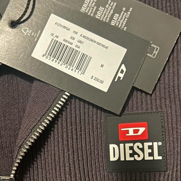 Diesel Ribbed Zip-Up Sweater - Picture 5 of 5